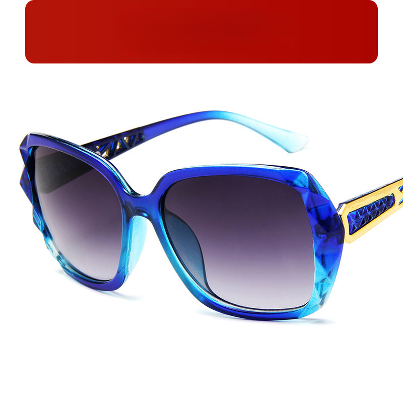 Wholesale Progressive Color Large Frame PC Sunglasses
